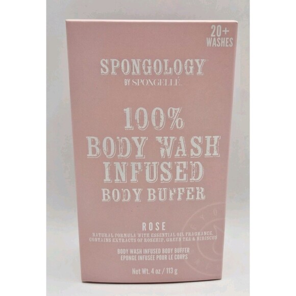 Spongelle Spongology Body Wash Infused Body Buffer Rose 4oz NEW 20+ Washes - Picture 1 of 3